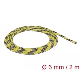 DeLOCK Delock Braided Sleeve stretchable 2 m x 6 mm black-yellow