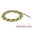 Delock Braided Sleeve stretchable 2 m x 6 mm black-yellow