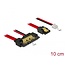Delock Cable SATA 6 Gb/s 7 pin receptacle + 2 pin power female > SATA 22 pin receptacle straight (5 V) metal 10 cm
