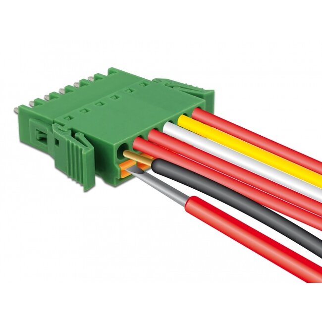 Delock Terminal block set for PCB 6 pin 3.81 mm pitch vertical
