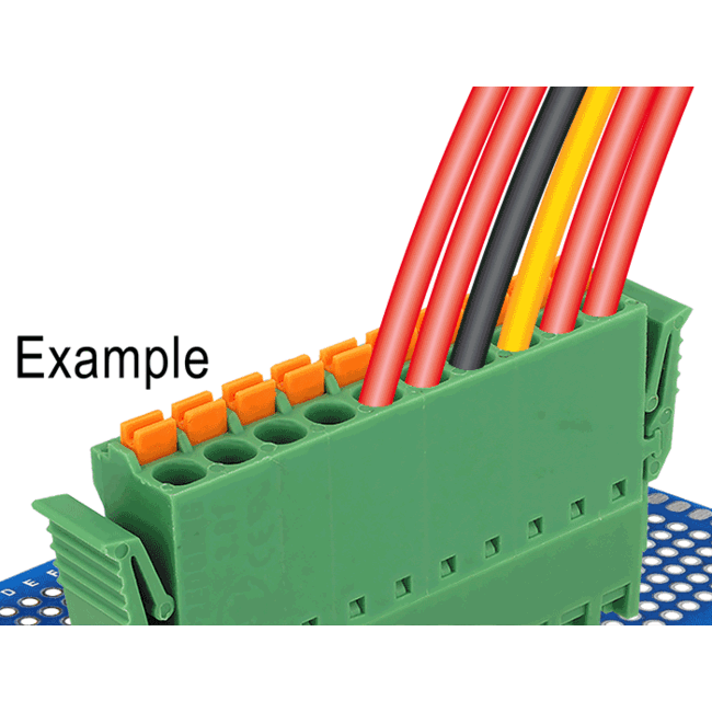 Delock Terminal block set for PCB 6 pin 3.81 mm pitch vertical