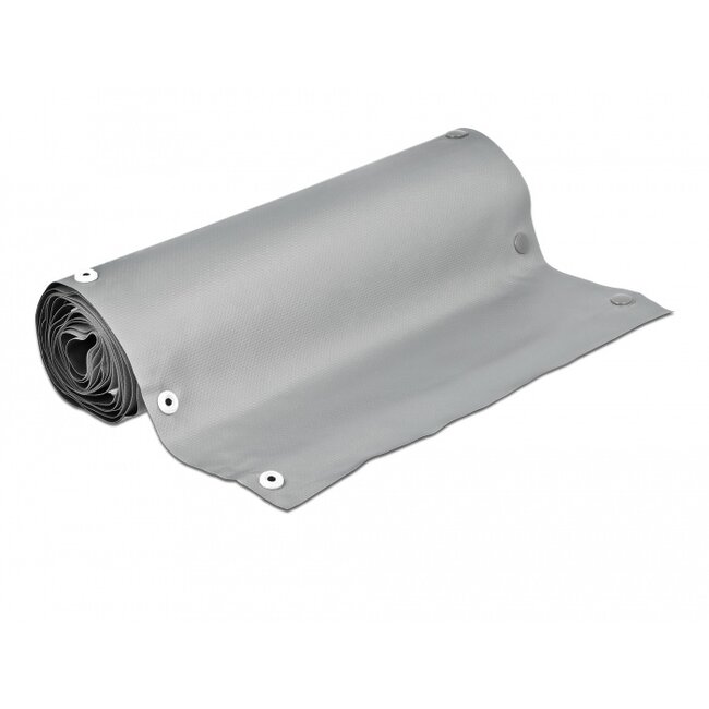 Delock Cable protection sleeve with snap button fastener heat-resistant 2 m x 70 mm grey / black