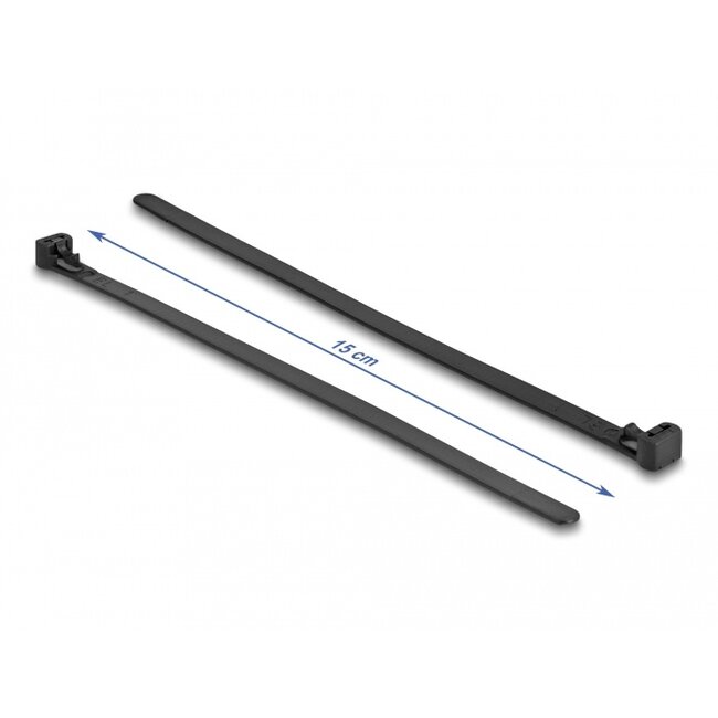 Delock Cable ties reusable heat-resistant L 150 x W 7.5 mm 100 pieces black