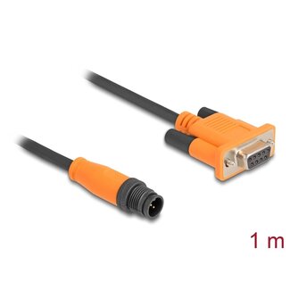 DeLOCK Delock M12 CAN Bus Cable A-coded 5 pin male to D-Sub 9 female 1 m