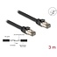 Delock RJ45 Network Cable Cat.6A U/FTP ultra flexible with inner metal jacket 3 m black