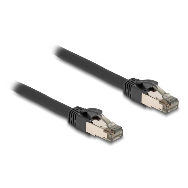 Delock RJ45 Network Cable Cat.6A U/FTP ultra flexible with inner metal jacket 3 m black