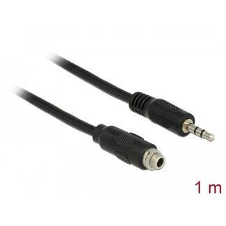 DeLOCK Delock Cable Stereo Jack 3.5 mm female panel-mount > Stereo Jack 3.5 mm male 100 cm
