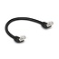 Delock RJ45 Network Cable Cat.6A S/FTP 45° upwards angled 0.25 m black