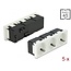 Delock Easy 45 Grounded Power Socket 3-way with a 45° arrangement 45 x 45 mm 5 pieces