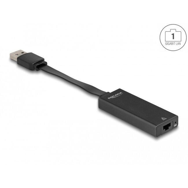 Delock USB Type-A Adapter to Gigabit LAN slim