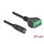 Delock Cable Stereo jack female 3.5 mm 4 pin to Terminal Block Adapter 20 cm
