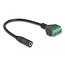 Delock Cable Stereo jack female 3.5 mm 4 pin to Terminal Block Adapter 20 cm