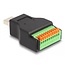Delock USB 3.2 Gen 1 Type-A male to Terminal Block Adapter with push button