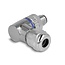 Delock M12 Connector A-coded 4 pin male for mounting with screw connection 90° angled metal