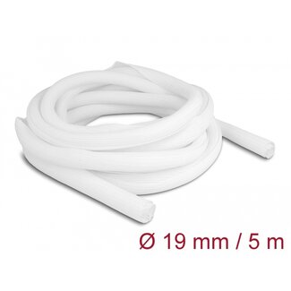 DeLOCK Delock Braided Sleeve self-closing 5 m x 19 mm white