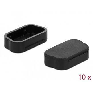 DeLOCK Delock Dust cover for D-Sub 9 / D-Sub 15 male 10 pieces black