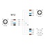 Delock M12 T-Splitter A-coded 4 pin 1 x male to 1 x male und 1 x female parallel connection