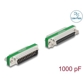 DeLOCK Delock RF/EMI Interference Suppression Filter D-Sub 25 pin male to female with low-pass filter capacitive
