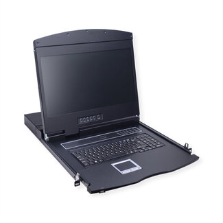 Value VALUE 19" KVM console, 48 cm (19") TFT (16:9), VGA, USB, toetsenbord layout Engels (UK)