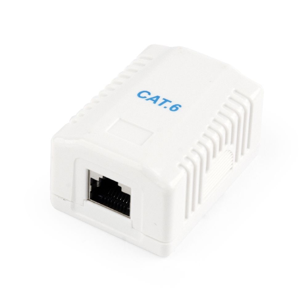 Cablexpert FTP Cat6 Opbouwdoos - 1x RJ45 - Wit