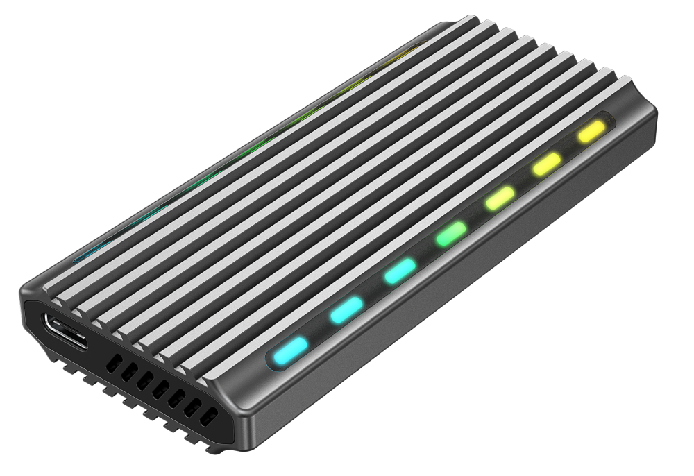 Gembird EE2280-U3C-03 - storage enclosure - M.2 Card (PCIe NVMe & SATA) - USB 3.1 (Gen 2)