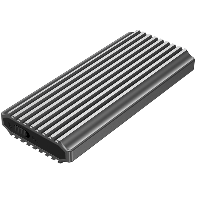 Externe behuizing voor M.2 drives, USB 3.1, backlight, aluminium behuizing