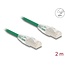 Delock RJ45 Network Cable Cat.6A plug to plug with curved latch U/FTP Slim 2 m green