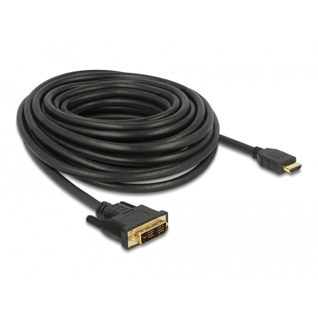 Delock HDMI to DVI 18+1 cable bidirectional 10 m