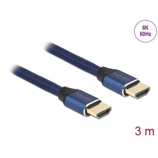 DeLOCK Delock Ultra High Speed HDMI Cable 48 Gbps 8K 60 Hz blue 3 m certified