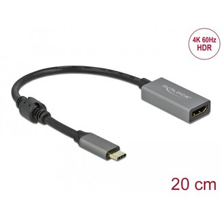 DeLOCK Delock Active USB Type-C™ to HDMI Adapter (DP Alt Mode) 4K 60 Hz (HDR)