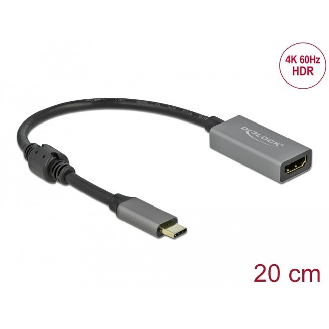 Delock Active USB Type-C™ to HDMI Adapter (DP Alt Mode) 4K 60 Hz (HDR)