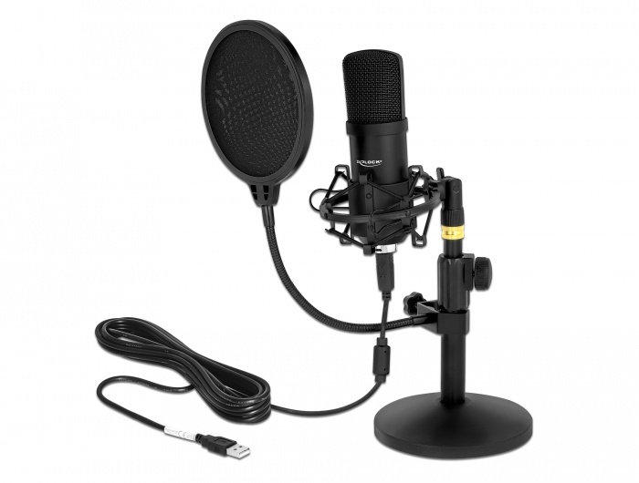 DeLOCK 66300 microfoon Zwart
