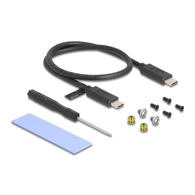 Delock External USB Type-C™ Combo Enclosure for M.2 NVMe PCIe or SATA SSD