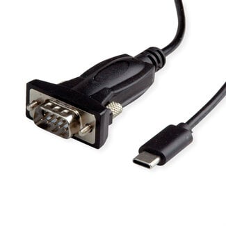 Value VALUE USB - Seriële Converter kabel, type C - RS232 , zwart, 1,8 m