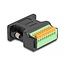 Delock D-Sub 9 female to Terminal Block Adapter with push-button