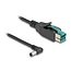 Delock PoweredUSB cable male 12 V to DC 5.5 x 2.1 mm male angled 3 m