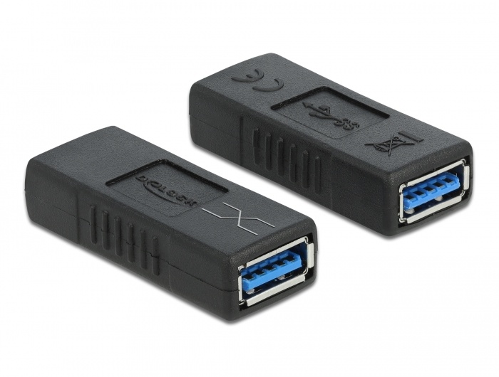 DeLOCK 66641. Aansluiting 1: USB 3.0 Type-A, Aansluiting 2: USB 3.0 Type-A. Kleur van het product: Zwart
