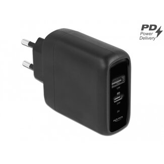 DeLOCK Delock USB Charger USB Type-C™ PD 3.0 and USB Type-A with 20 W + 12 W