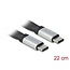 Delock USB 3.2 Gen 2 FPC Flat Ribbon Cable USB Type-C™ to USB Type-C™ 22 cm PD 3 A E-Marker
