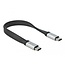 Delock USB 3.2 Gen 2 FPC Flat Ribbon Cable USB Type-C™ to USB Type-C™ 22 cm PD 3 A E-Marker