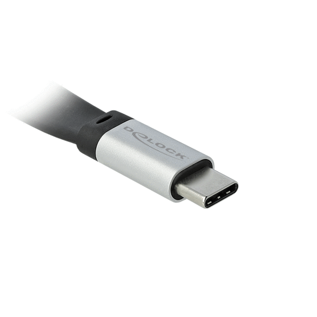 Delock USB 3.2 Gen 2 FPC Flat Ribbon Cable USB Type-C™ to USB Type-C™ 22 cm PD 3 A E-Marker