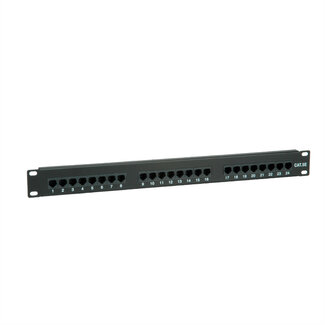 Value VALUE Cat.5e (Class D) 19" Patchpanel, 24 Poorten, onafgeschermd, zwart