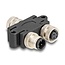 Delock M12 Y-Splitter A-coded 4 pin 1 x female to 1 x male und 1 x female parallel connection