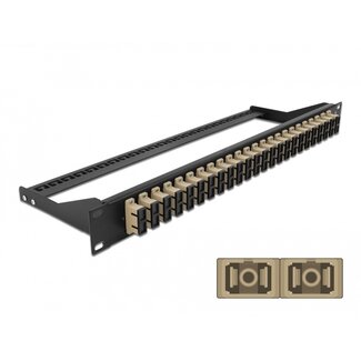 DeLOCK Delock 19″ Fibre Patch Panel 24 port SC Duplex beige