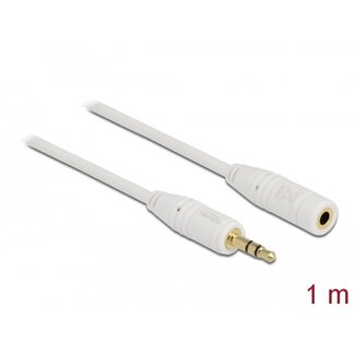 DeLOCK Delock Stereo Jack Extension Cable 3.5 mm 3 pin male > female 1 m white