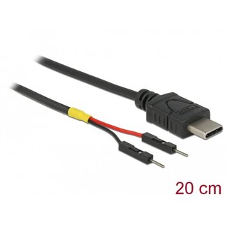 DeLOCK Delock USB Power Cable Type-C to 2 x pin header male separate power 20 cm