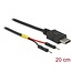 Delock USB Power Cable Type-C to 2 x pin header male separate power 20 cm