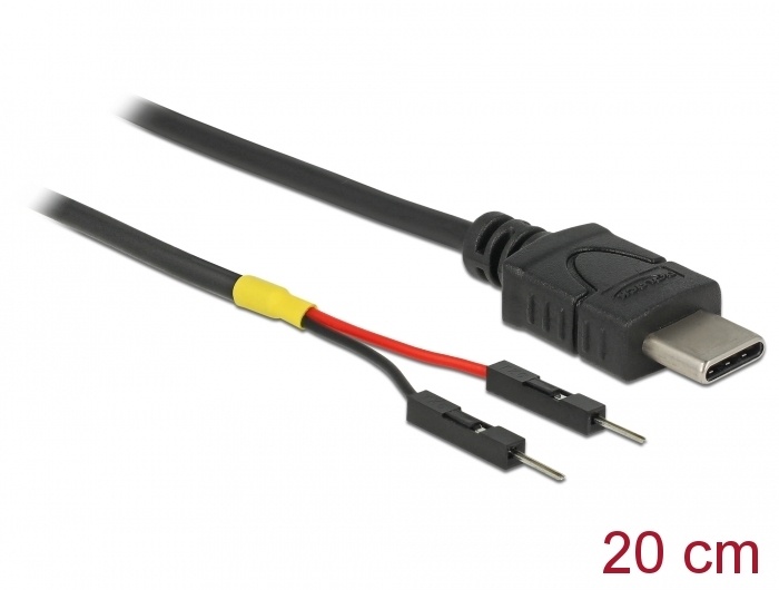 DeLOCK 85419. Lengte snoer: 0,2 m, Aansluiting 1: 2-pins aansluitingsblok, Aansluiting 2: PoweredUSB. Ingangsspanning: 5 V