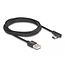 Delock USB 2.0 Cable Type-A male to USB Type-C™ male angled 2 m black