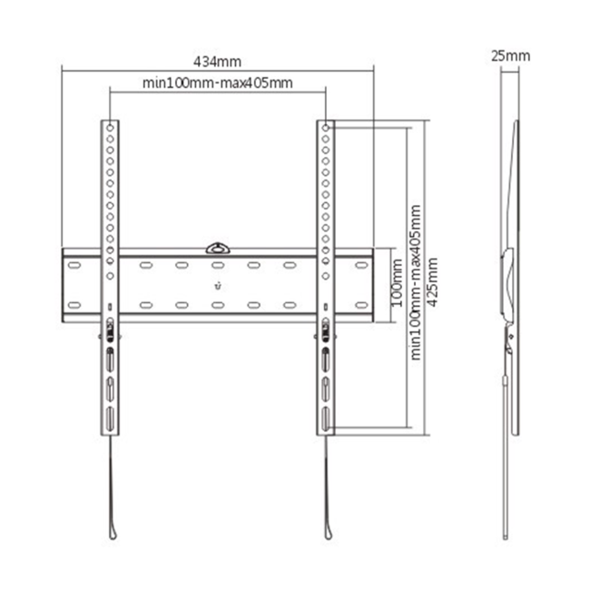 TV muurbeugel 32'-55' (vast)